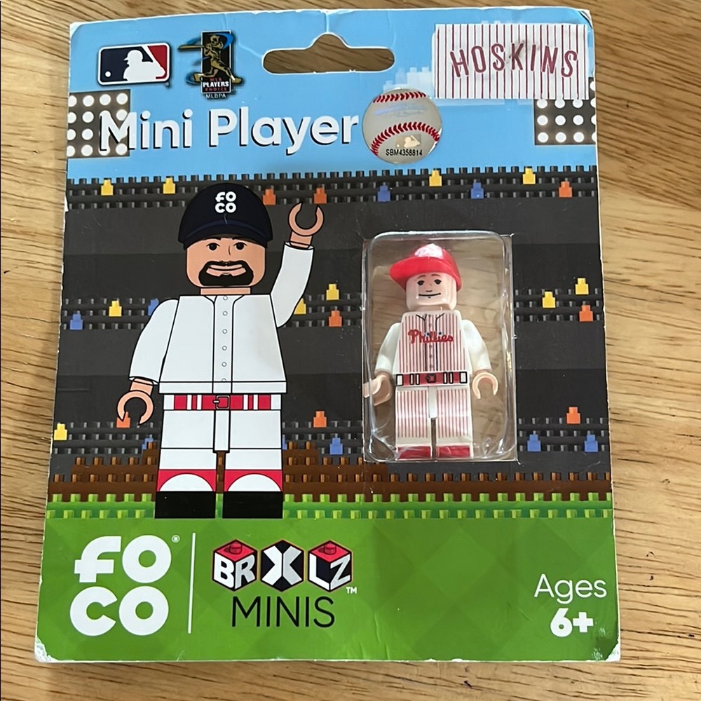 Red and White Building Block Baseball Set